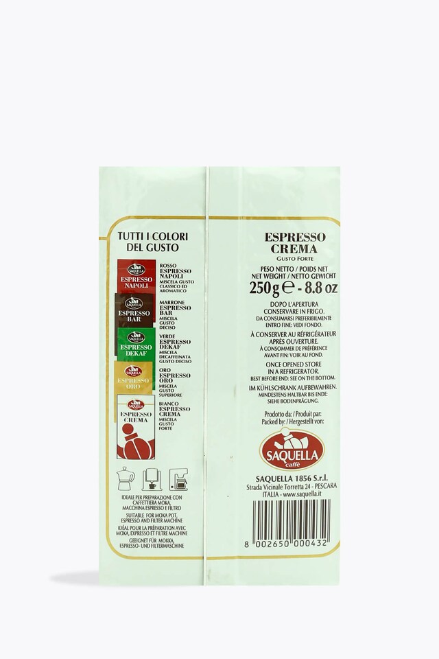 Saquella Espresso Crema ground 250g
