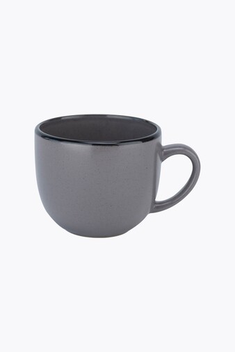 Cosy & Trendy Speckle Grey Cup black rim 240ml