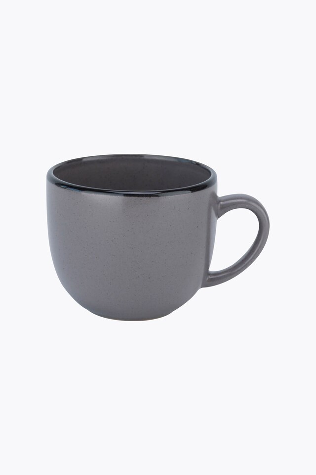 Cosy & Trendy Speckle Grey Cup black rim 240ml