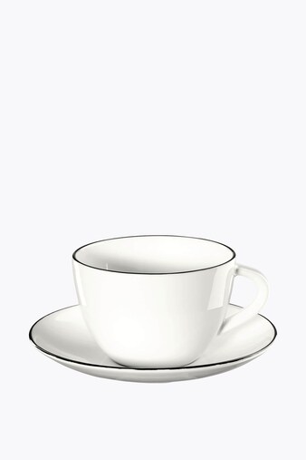 ASA Selection coffee cup with saucer ligne noire