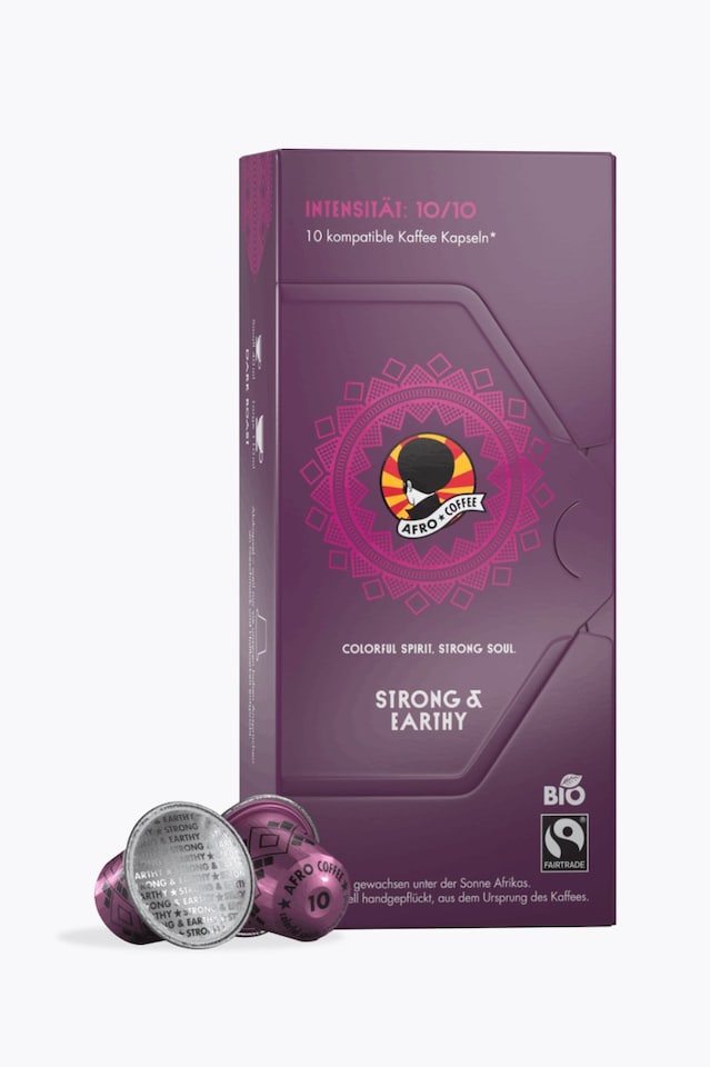 Afro Coffee Strong & Earthy Organic 10 Capsules Nespresso® Compatible