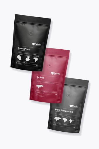 Public Coffee Roasters Set de degustación 750g