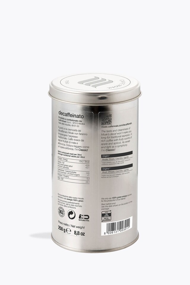 Caffè Moak Decaffeinato Classic 250g lata