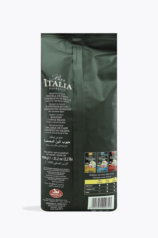 Saquella Bar Italia Espresso Gran Crema 1kg