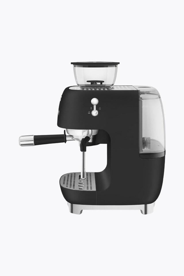 Smeg Espresso Machine 50's Style mit Grinder, Black-Matt