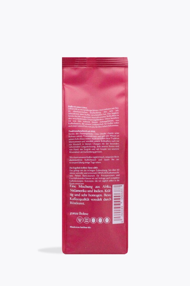 Dinzler Coffee Premium 500g back