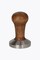Motta Tamper Stainless Steel Curved with Brown Wooden Handle 58mm