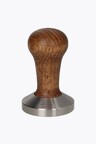 Motta Tamper Stainless Steel Curved with Brown Wooden Handle 58mm