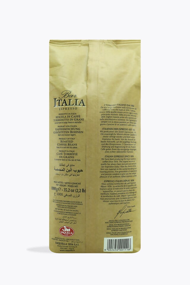 Saquella Bar Italia Fairtrade Espresso 1kg