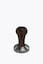 Motta Tamper de acero inoxidable plano con mango de madera marrón 58,5 mm