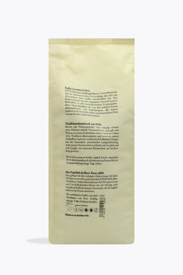 Dinzler Coffee Peru Organico 1kg back