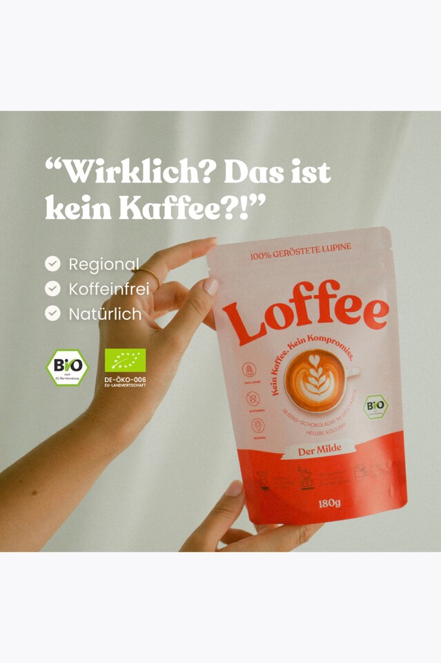 Loffee Der Milde café de altramuz orgánico 180g molido 2