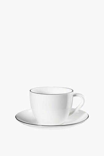 ASA Selection cappuccino cup with saucer ligne noire