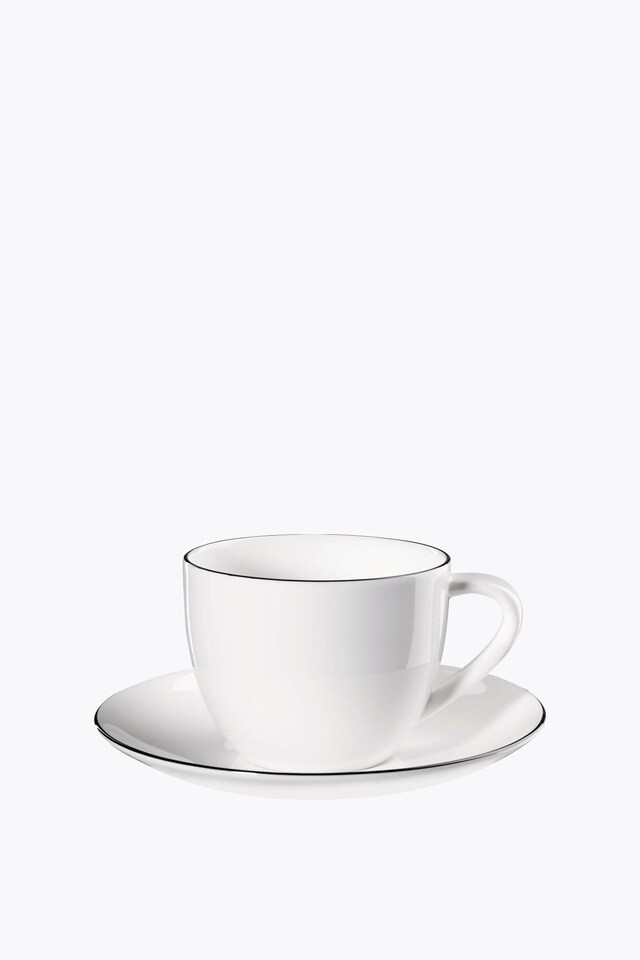 ASA Selection cappuccino cup with saucer ligne noire