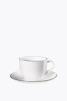 ASA Selection cappuccino cup with saucer ligne noire