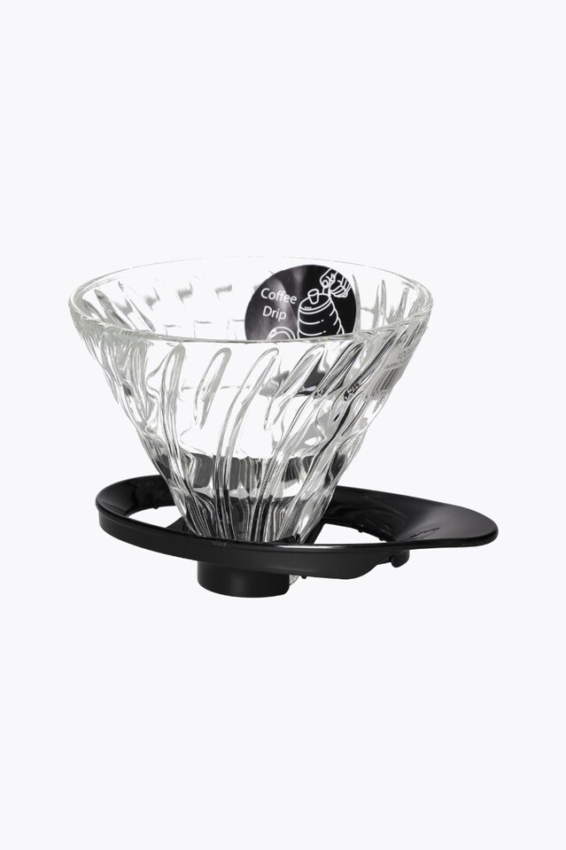 Hario V60 Glass Dripper 02 Coffee Filter (Pour-Over Brewer) schwarz