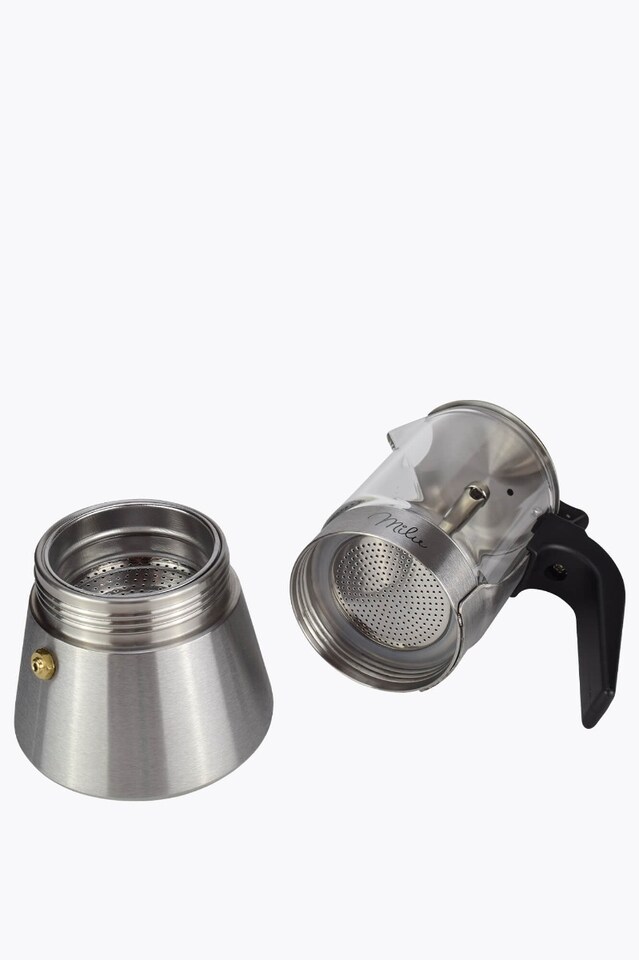 Milu Acero inoxidable Glas Induktion Set de cafetera espresso (5-tlg.) 4 Tassen