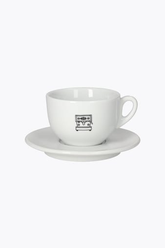 La Marzocco Linea cappuccino cup black with saucer