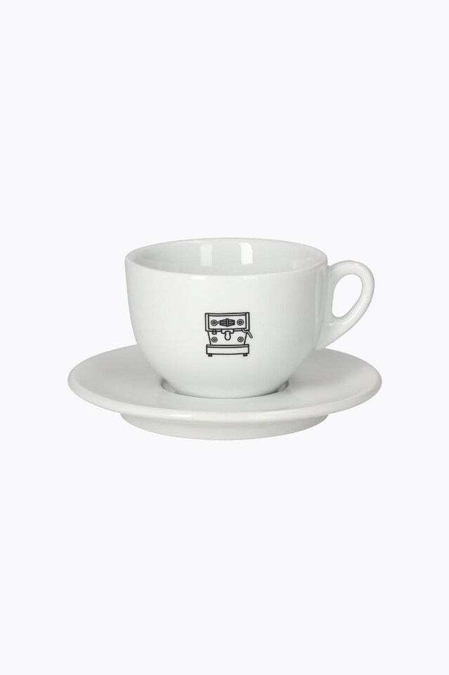 La Marzocco Linea cappuccino cup black with saucer