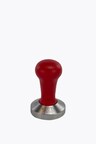 Motta Tamper stainless steel flat with red wooden handle 58.5mm