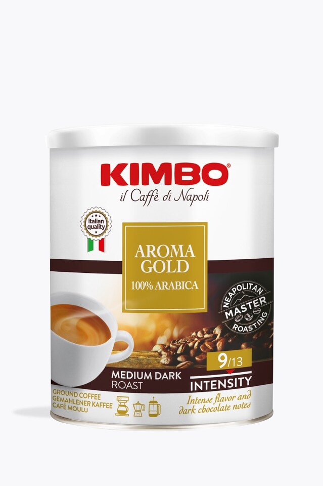 Kimbo Aroma Gold 100% Arabica 250g Can Ground