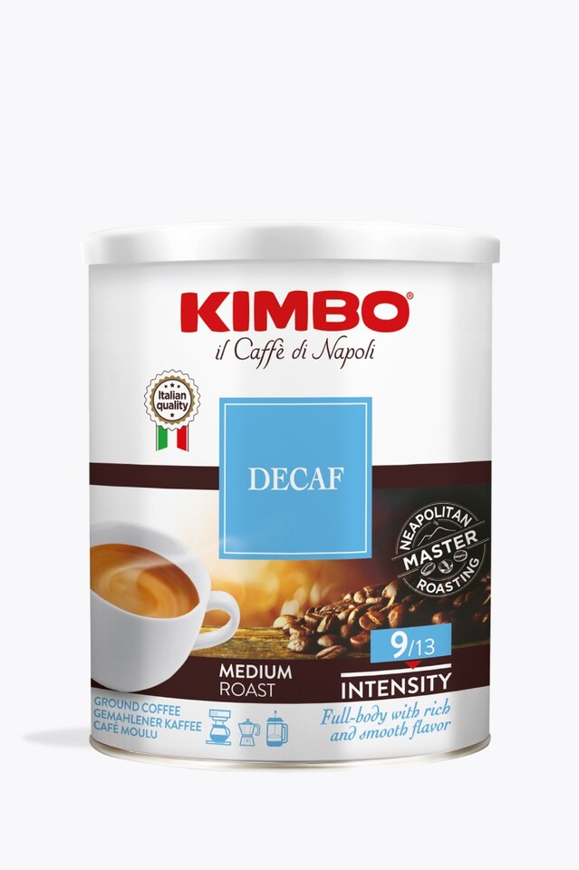Kimbo Decaf 250g Can Ground