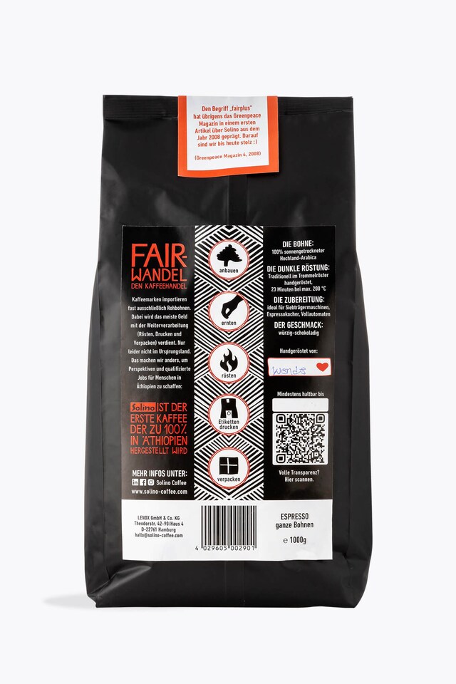 Solino Espresso whole beans 1kg