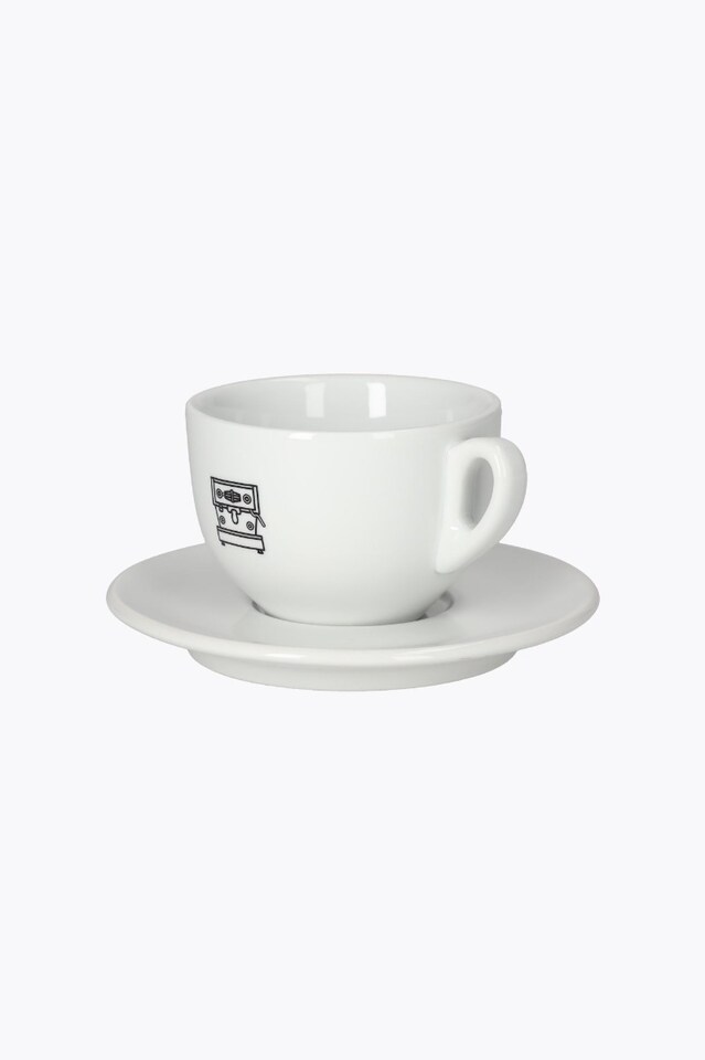 La Marzocco linea Cappuccino Cup Black mit Untertasse