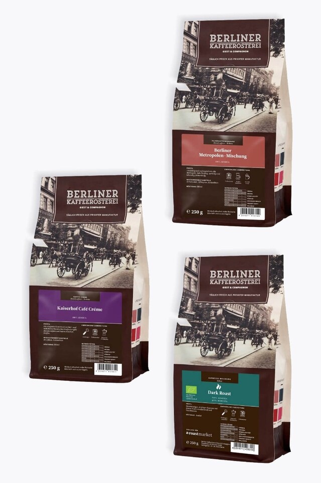 Berliner Kaffeerösterei Set de degustación exclusivo 750g