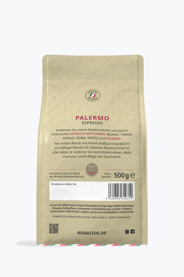 Bonafede Espresso Palermo 500g