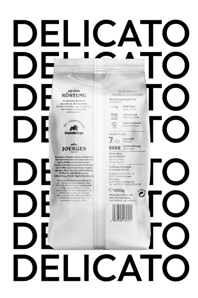 Gorilla Espresso Delicato 1kg