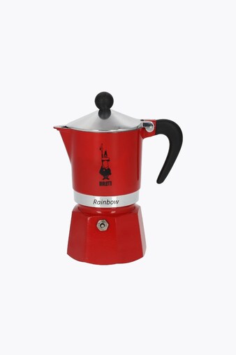 Bialetti Rainbow Red Espresso Maker 3 Cups