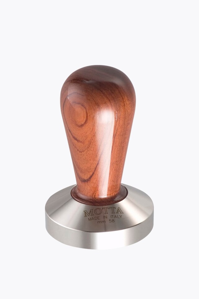 Motta Tamper Bubinga Wood Flat Base 58mm
