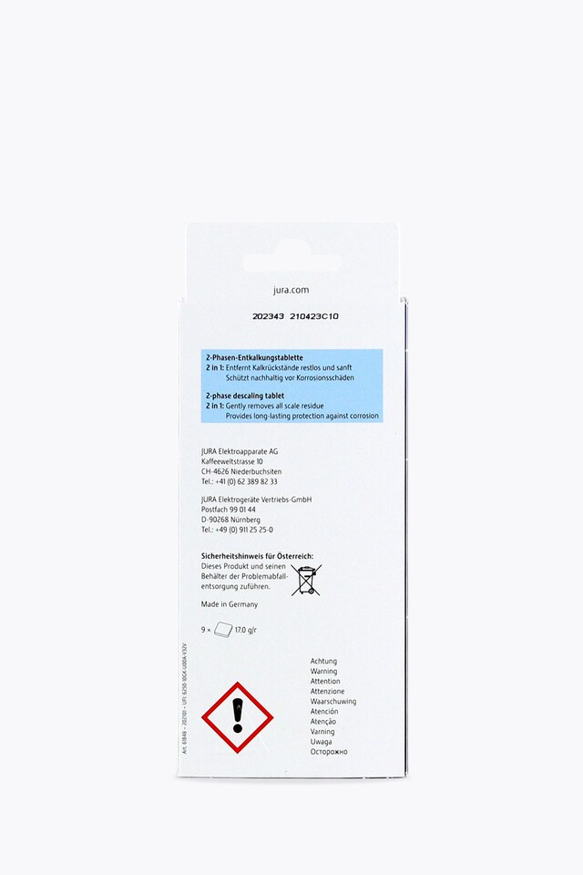 Jura 2-Phasen-Descaling Tablets 9 Pieces
