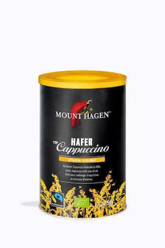 Mount Hagen Oat Cappuccino Organic Fairtrade 225g Can