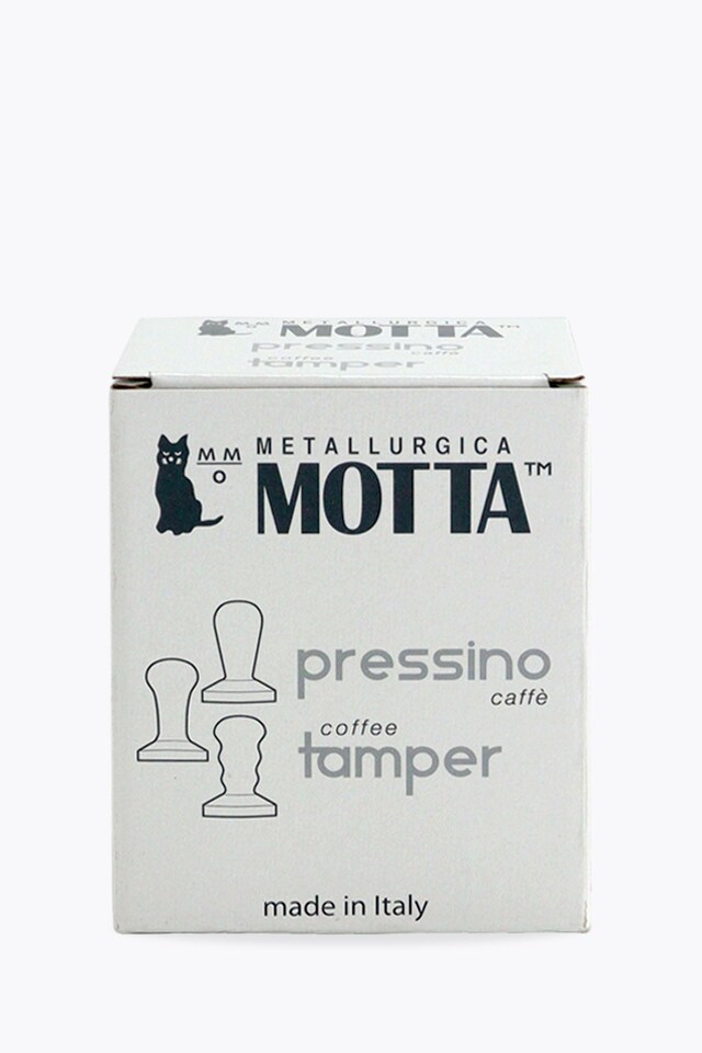 Motta Tamper Stainless Steel plan mit Holzgriff schwarz 57mm