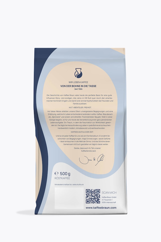 Coffee Brown Crema Ecuador Vilcabamba 500g