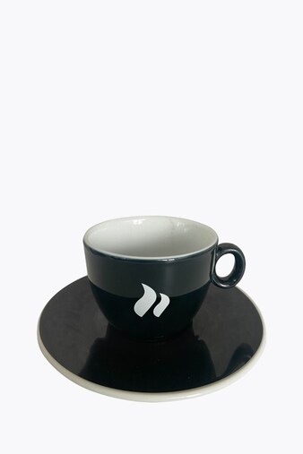 roastmarket Taza de cappuccino negra