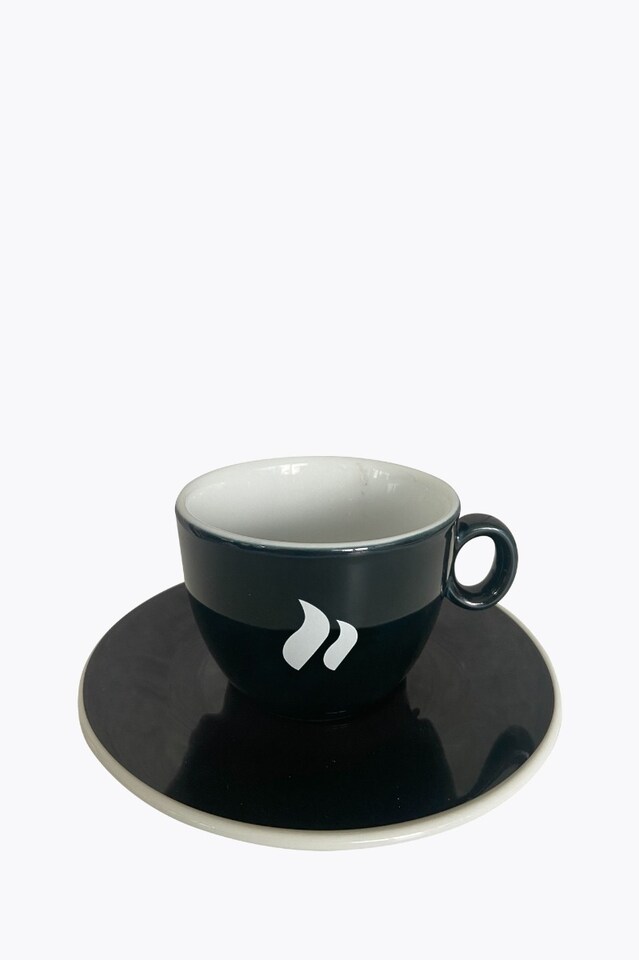 roastmarket Taza de cappuccino negra