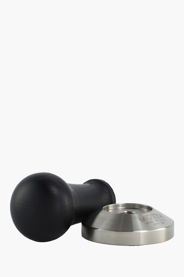 Motta Tamper Stainless Steel gewölbt mit Holzgriff schwarz 58mm