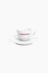 La Marzocco linea espresso cup red with saucer