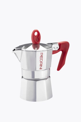Pedrini polished aluminum coffee maker for 1/2 cup