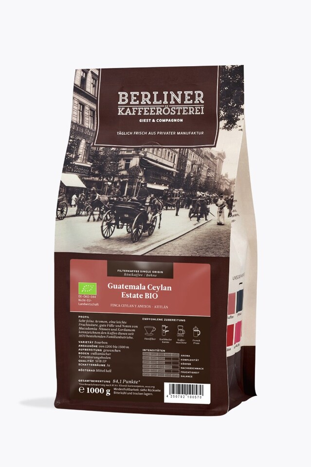Berliner Kaffeerösterei Guatemala Finca Ceylan Organic 1kg
