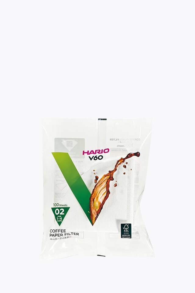 Filtros de papel blancos Hario para Dripper 02 (100 unidades)