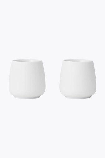 Viva Scandinavia Nicola™ Juego de 2 tazas de té pequeñas blancas
