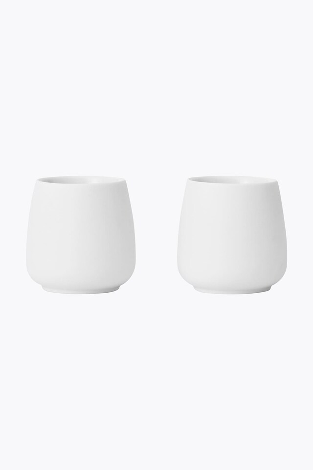 Viva Scandinavia Nicola™ Juego de 2 tazas de té pequeñas blancas