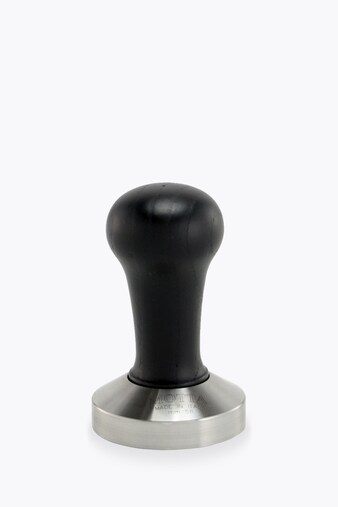 Motta Tamper Stainless Steel Flat with Black Wooden Handle 58mm