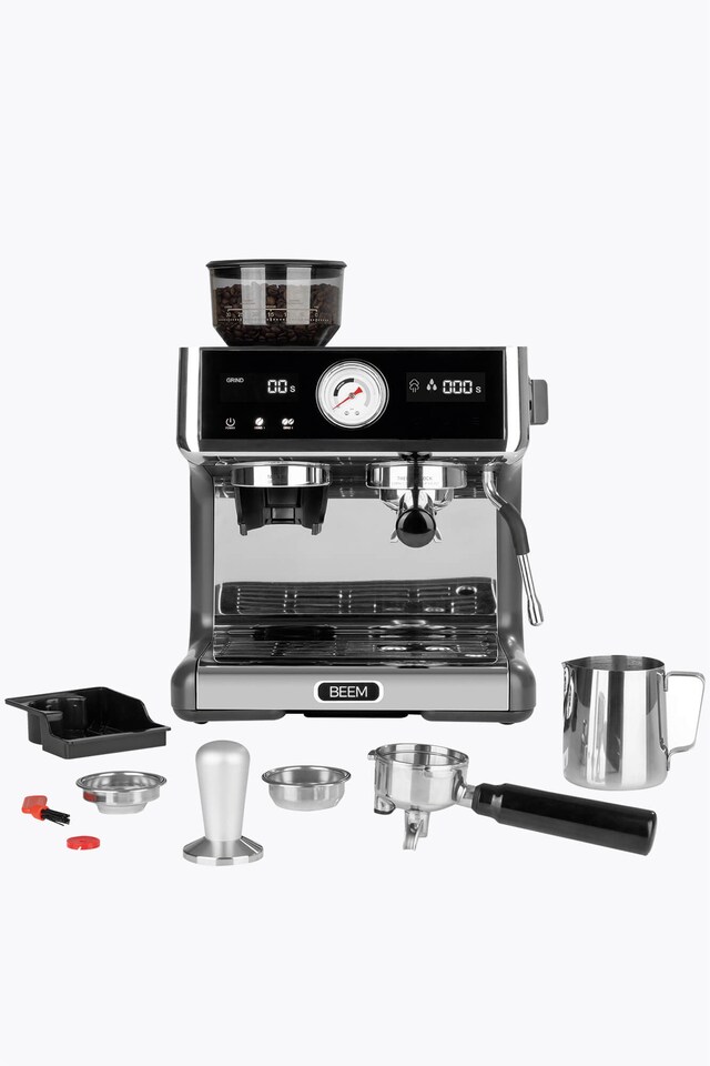 BEEM Cafetera espresso Espresso Grind Expert + Leveler