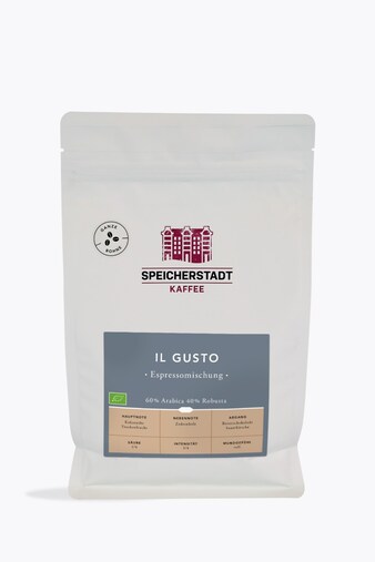 Speicherstadt Il Gusto mezcla de espresso orgánico 500g