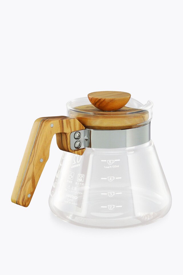 Jarra de café Hario 600ml madera de olivo